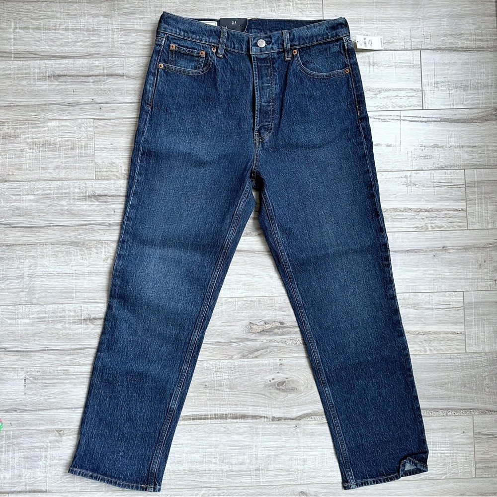 GAP Cheeky Straight High Rise High Waisted Dark Wash Jeans 30 NWT